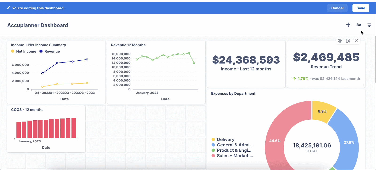 Add filters to enhance dashboards Cube