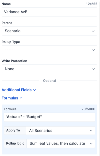 Scenario variance formula in Cube.png