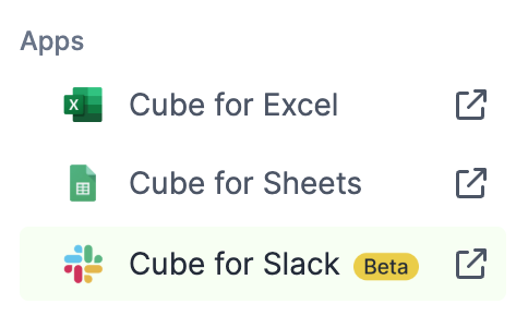 Cube for Slack in navigation menu.png